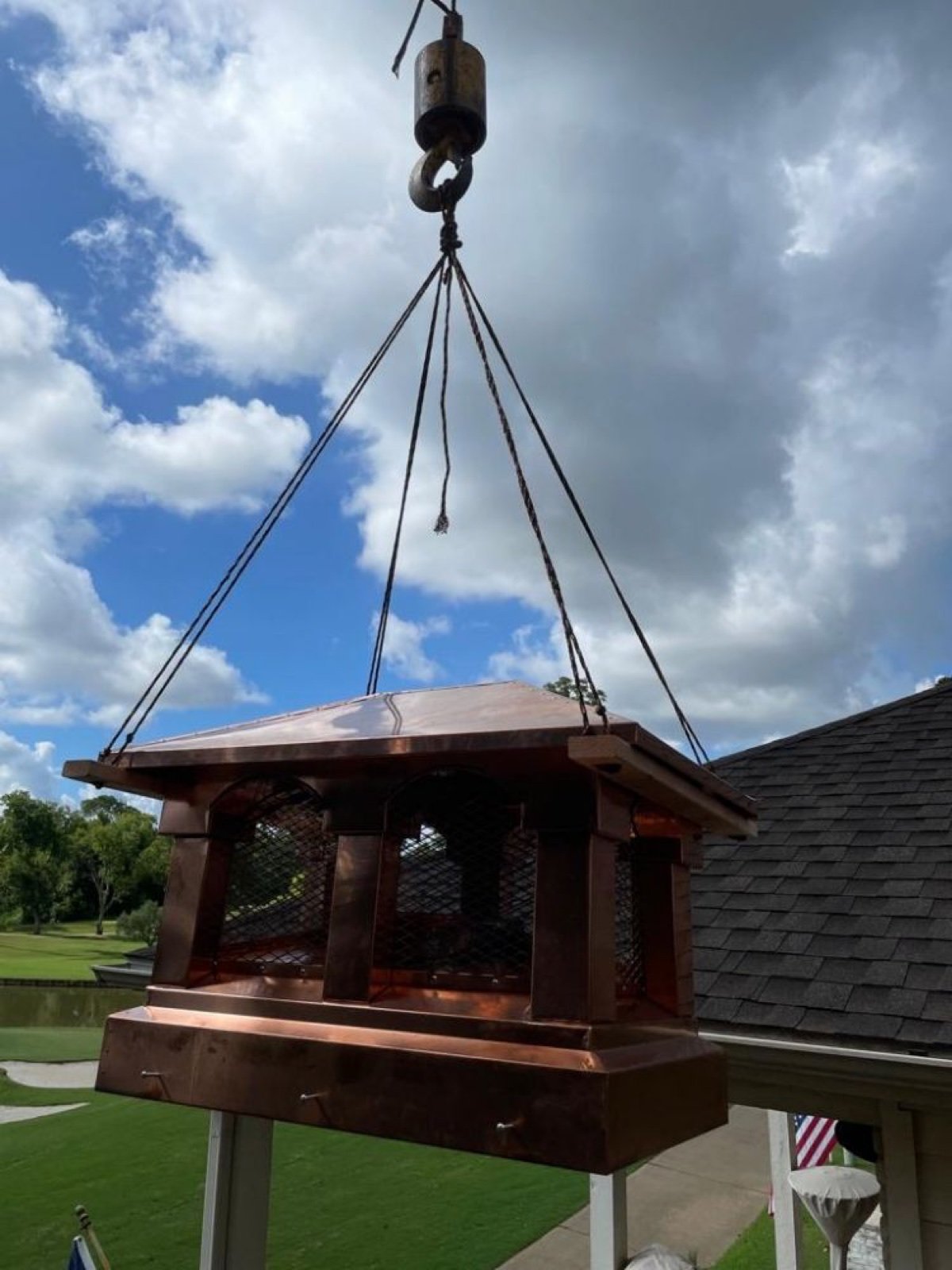Chimney cap installation in Dallas TX by Chimney Professionals
