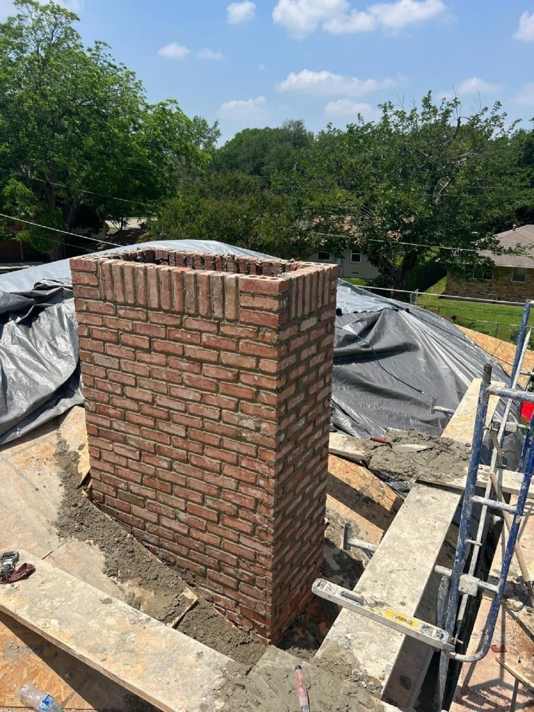 Chimney masonry rebuild Dallas TX