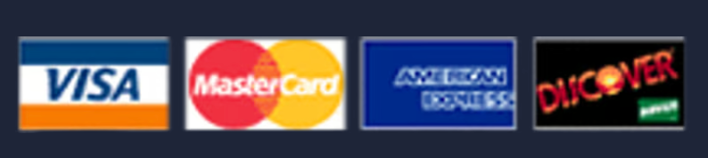 All major payment methods accepted